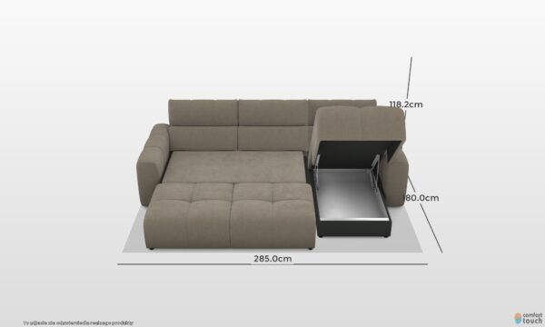 Univers Sectional w/bed, recliner and storage - Image 3